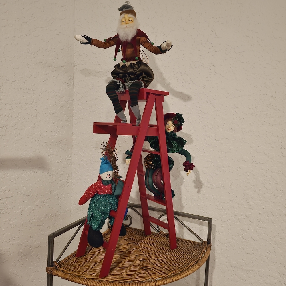 Jester, Santa Claus Elf, Scarecrow Vintage Christmas Mardi Gras Figurines - Picture 12 of 12